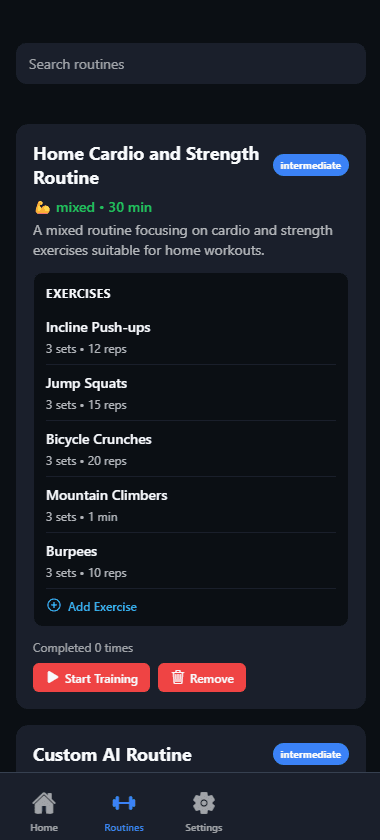 Adaptive Routines: Adjusting to Energy and Results